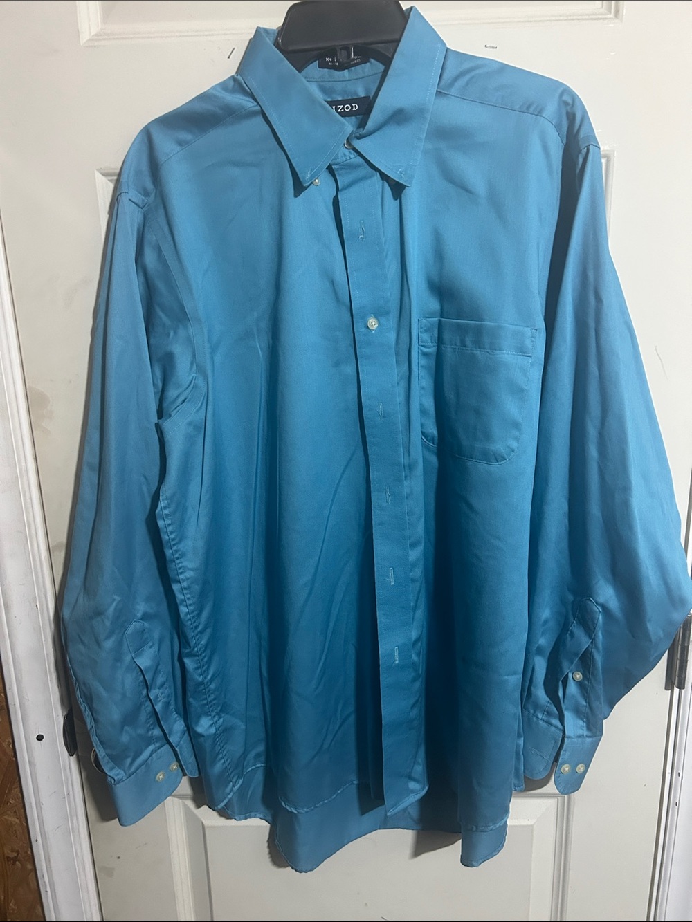 Izod Men's Teal Button-Down Dress Shirt